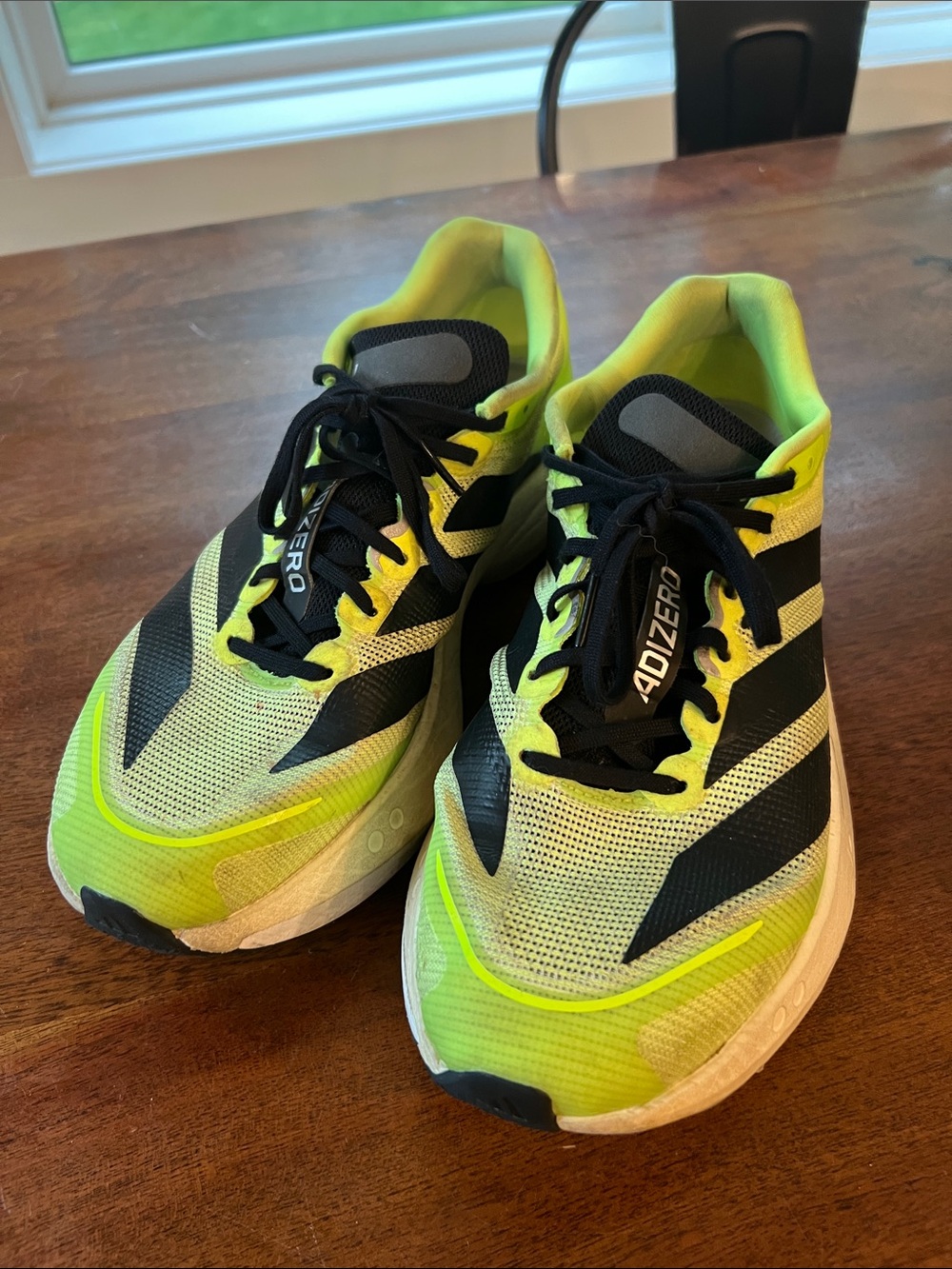 adidas Adizero Boston 13 Men’s size 9.5 Running Shoes - Neon Yellow/Black